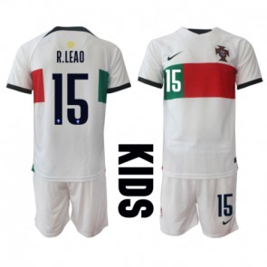 Portugal Rafael Leao #15 Borta Kläder Barn VM 2022 Kortärmad (+ Korta byxor)